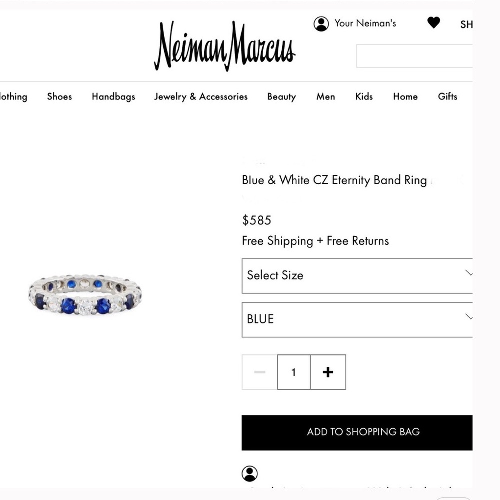 4ct Sapphire Eternity Band - Picture 11 of 11